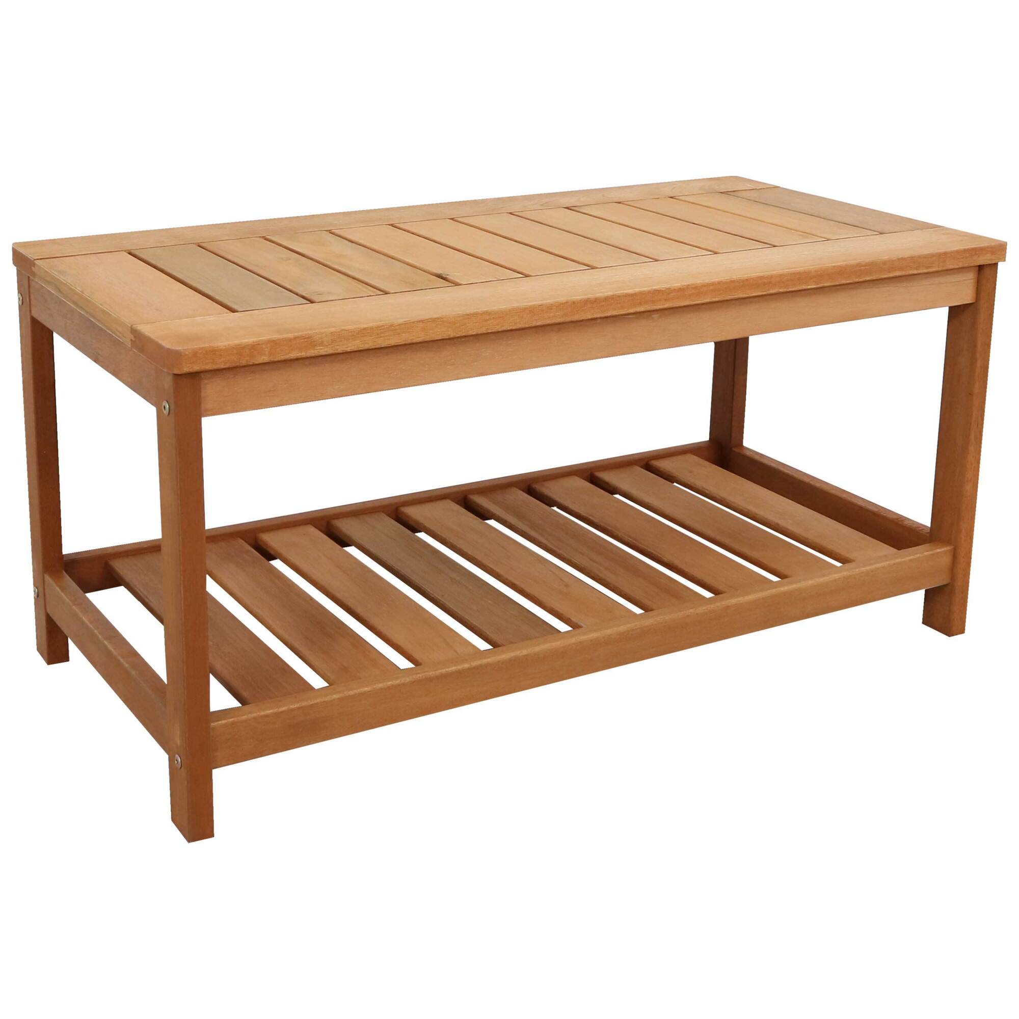 Sunnydaze Decor, Rectangular Coffee Table - 35in. - Brown, Table Shape Rectangle, Primary Color Brown, Height 17 in, Model# LAM-443